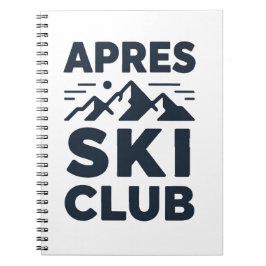 Caderno Espiral Apres Ski Club Mountain Logo - Custom Mens Winter 