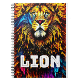 Caderno Espiral Apresentação de Cor do Leão Artístico