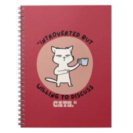 Caderno Espiral Apresentado mas disposto a discutir gatos - gato e