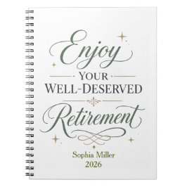 Caderno Espiral Aproveite Sua Aposentadoria Merecida Personalizada