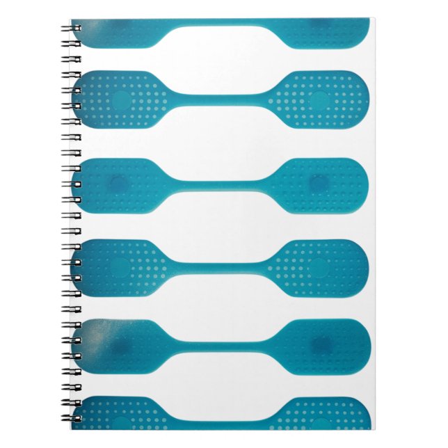 Caderno Espiral Aqua Blue Dot Grid Abstract Spiral Photo Notebook (Frente)