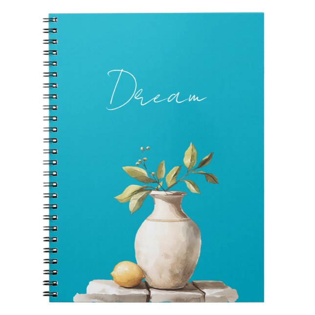 Caderno Espiral Aqua Blue Dream Sicilian Lemon (Frente)