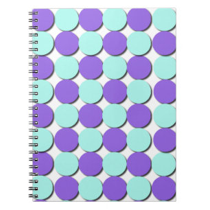 Caderno Espiral Aqua e Bolinhas Azuis