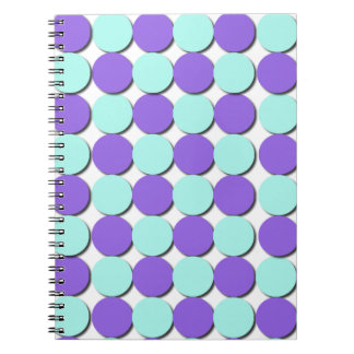 Caderno Espiral Aqua e Bolinhas Azuis