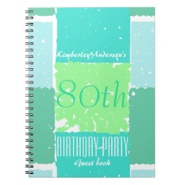 Caderno Espiral Aqua Mint Green Colors - 80 do Livro de Convidados