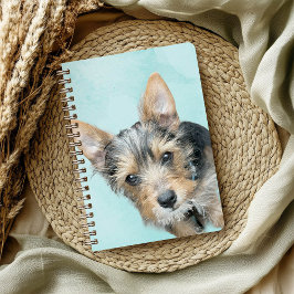 Caderno Espiral Aqua Watercolor Pet Photo