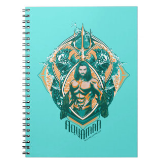 Caderno Espiral Aquaman | Gráfico Aquaman & Trenchers