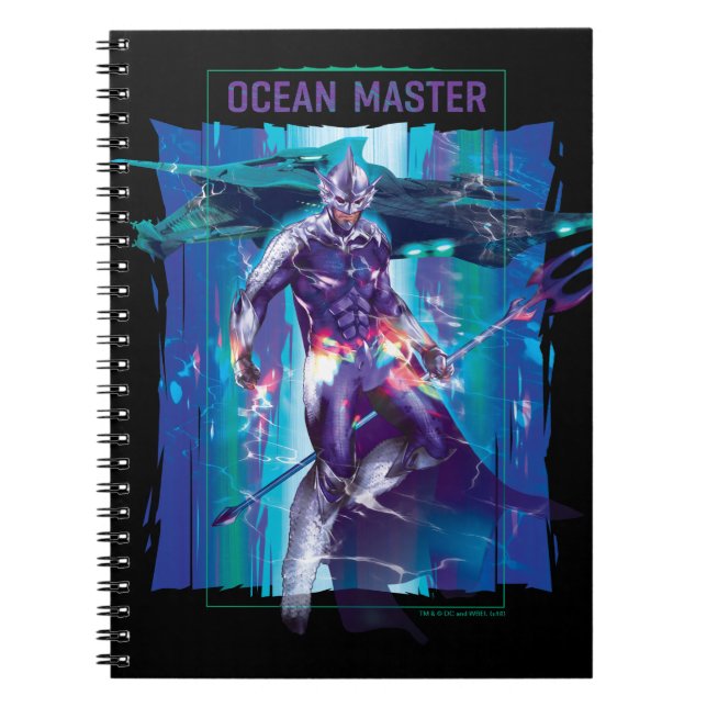 Caderno Espiral Aquaman | Orm Mestre Oceano Gráfico Refratado (Frente)