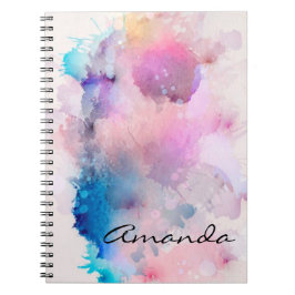 Caderno Espiral Aquarela