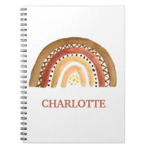 Aquarela Boho Pastel Fofo Menina Arco-íris Criança