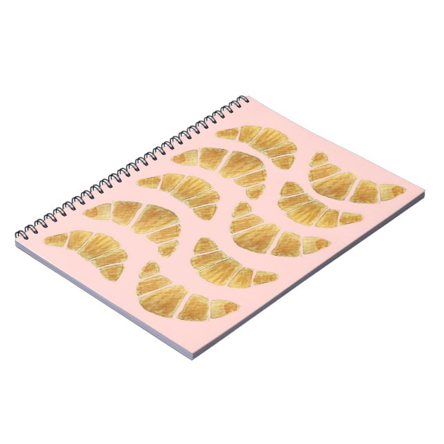 Caderno Espiral Aquarela Croissant Rosa  (Left Side)