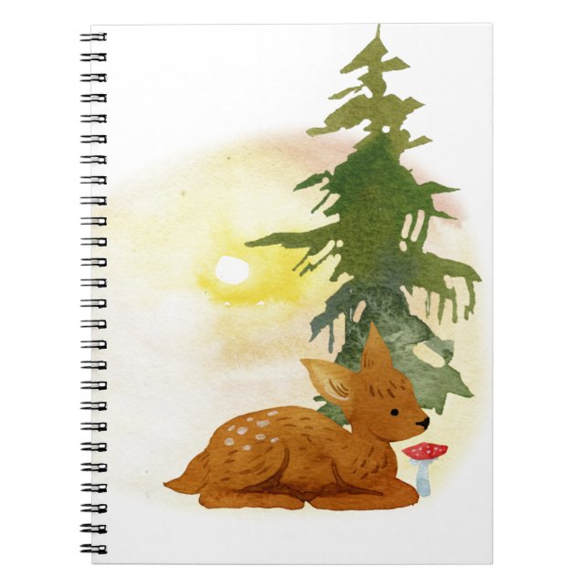 Caderno Espiral Aquarela de Corça (Frente)