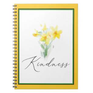 Caderno Espiral Aquarela de narcisos da bondade