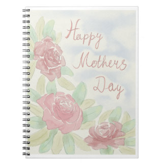 Caderno Espiral aquarela dia de as mães