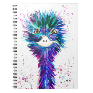 Caderno Espiral Aquarela emu