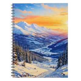 Caderno Espiral aquarela espiral matinal de inverno