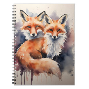 Caderno Espiral Aquarela Fox Duo