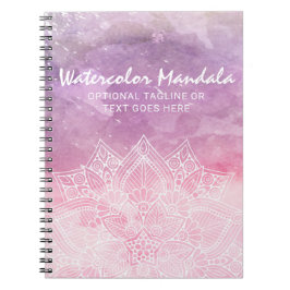 Caderno Espiral Aquarela Mandala Cura Holística & Espiritual