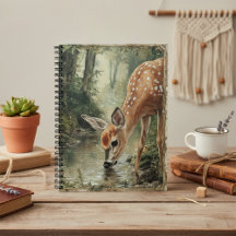 Aquarela Natureza Veado Bosque