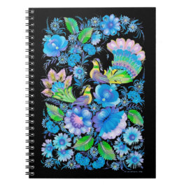 Caderno Espiral Aquarelas de arte popular ucraniana Petrikivka ass