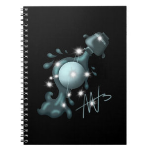 Caderno Espiral Aquário Cósmico Urano Zodiac
