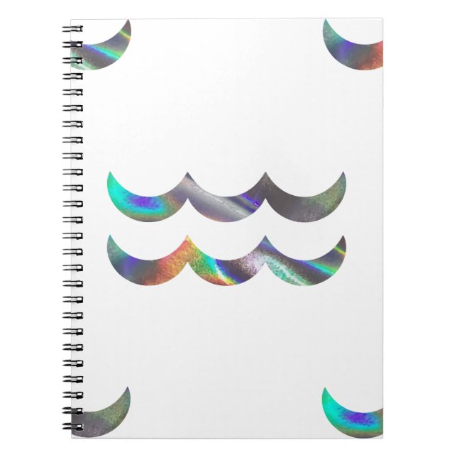 Caderno Espiral Aquário holograma (Frente)
