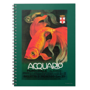 Caderno Espiral Aquário & poster do promocional do parque