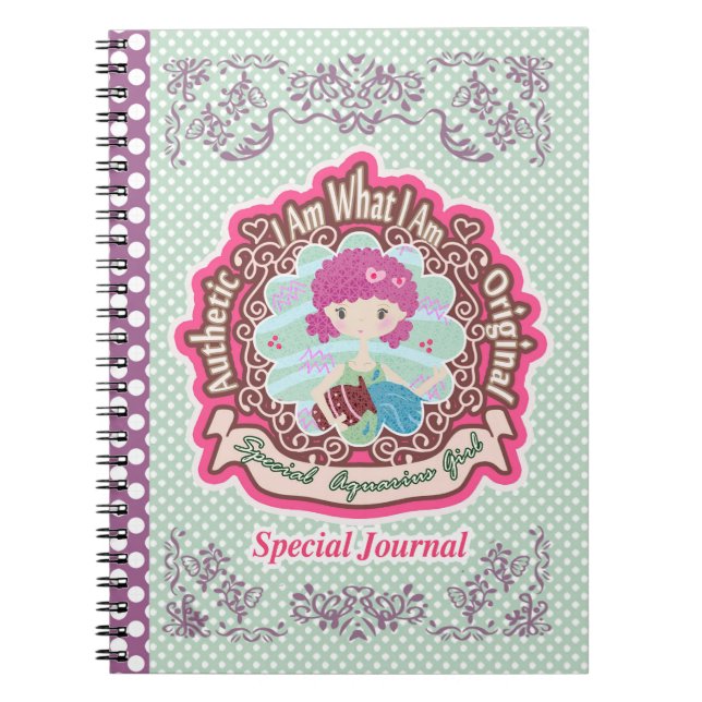 Caderno Espiral Aquarius Horoscope (Frente)