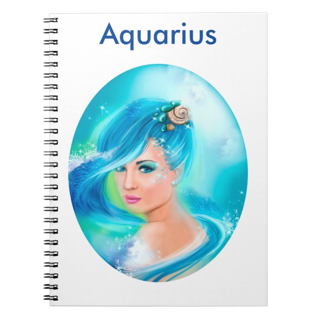 Caderno Espiral Aquarius Horoscope Zodiac Fantasy (Frente)