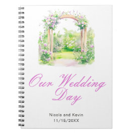 Caderno Espiral Arca de Casamento Floral primavera