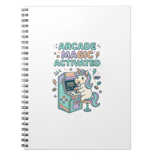 Caderno Espiral Arcade de Unicórnio Mágico Ativado Produto Elegant