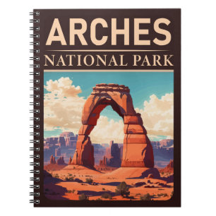 Caderno Espiral Arches National Park Moab Utah - Arco Delicado