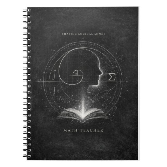 Caderno Espiral Architect of Future Minds Math Teacher  (Frente)