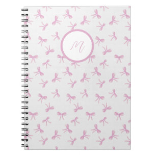 Caderno Espiral Arco de água-tinta rosa Coquette Frilly Personaliz