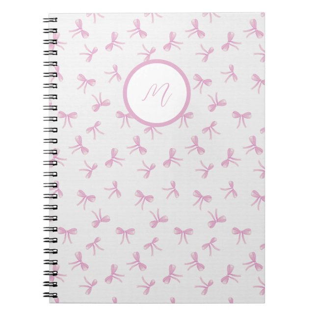 Caderno Espiral Arco de aquarela cor-de-rosa coquetel personalizad (Frente)