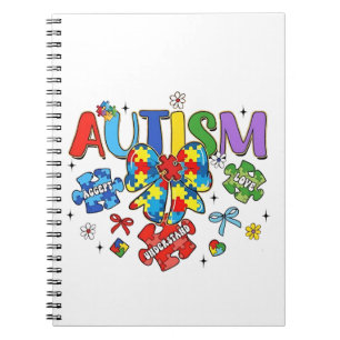 Caderno Espiral Arco de consciência Autismo Quebra-cabeça Piece Ne