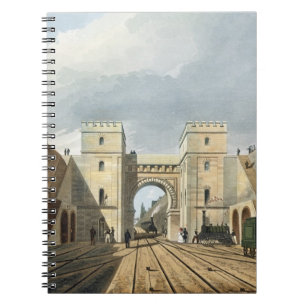 Caderno Espiral Arco de Moorish, olhando do túnel, placa 10