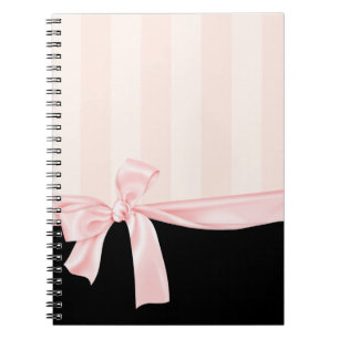 Caderno Espiral Arco de Rosas claro e Stripes Rosa Parisienses