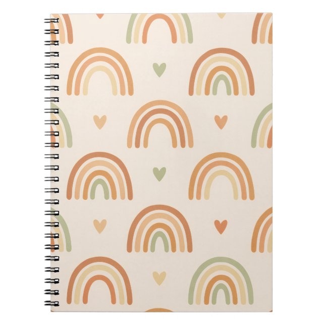 Caderno Espiral Arco-Íris Boho (Frente)