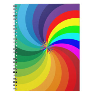 Caderno Espiral Arco-Íris Colorido Mandala