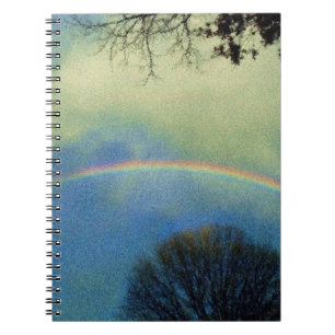 Caderno Espiral arco-íris de cheio no estilo Seurat