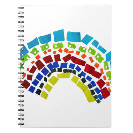 Caderno Espiral Arco-íris de papel