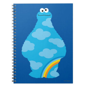 Caderno Espiral Arco-íris do Monstro das Bolachas