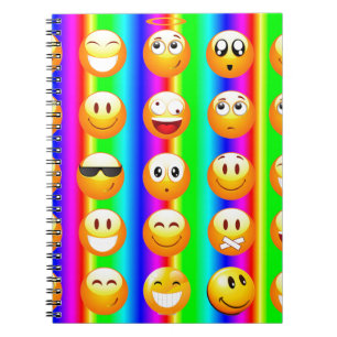 Caderno Espiral arco-íris emoji