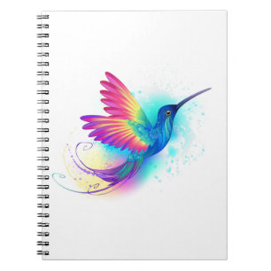 Caderno Espiral Arco-Íris Exótico Hummingbird