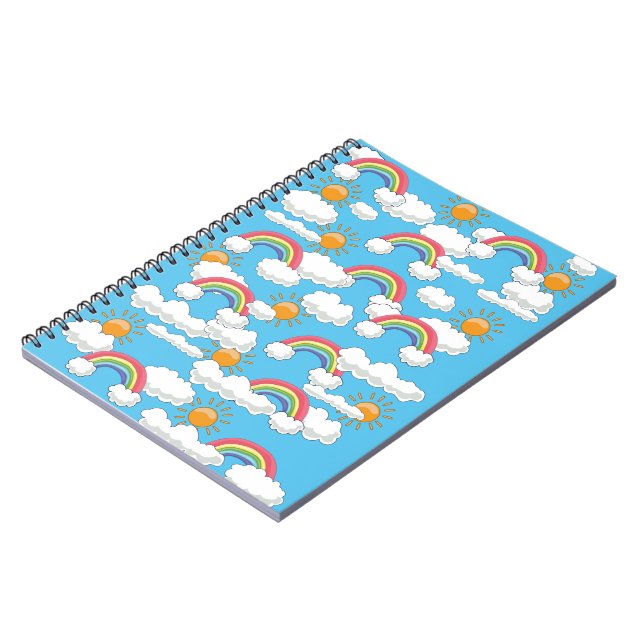 Caderno Espiral Arco-íris Feliz (Left Side)