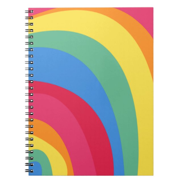 Caderno Espiral Arco-íris Funky (Frente)