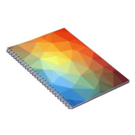 Caderno Espiral Arco-Íris Geométrico