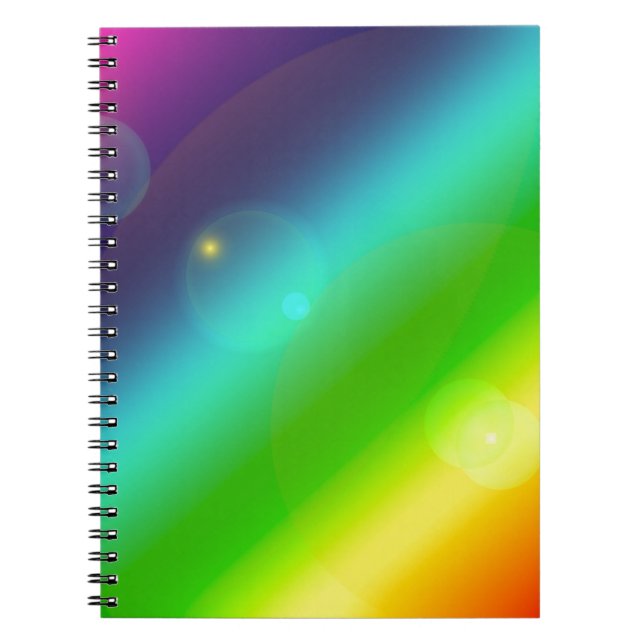 Caderno Espiral arco-íris ombre (Frente)