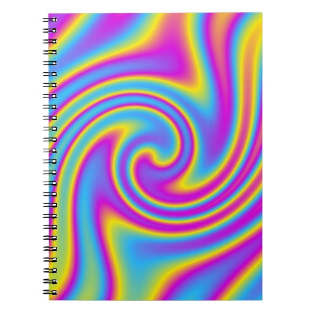 Caderno Espiral arco-íris ondulado (Frente)